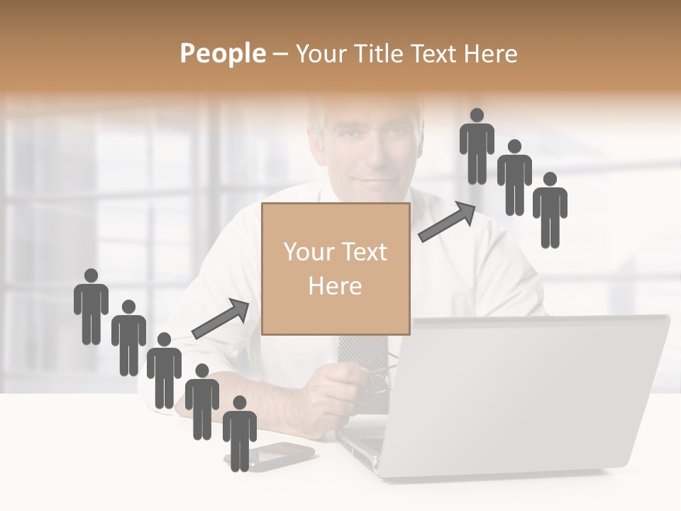 Sit People Mobile PowerPoint Template