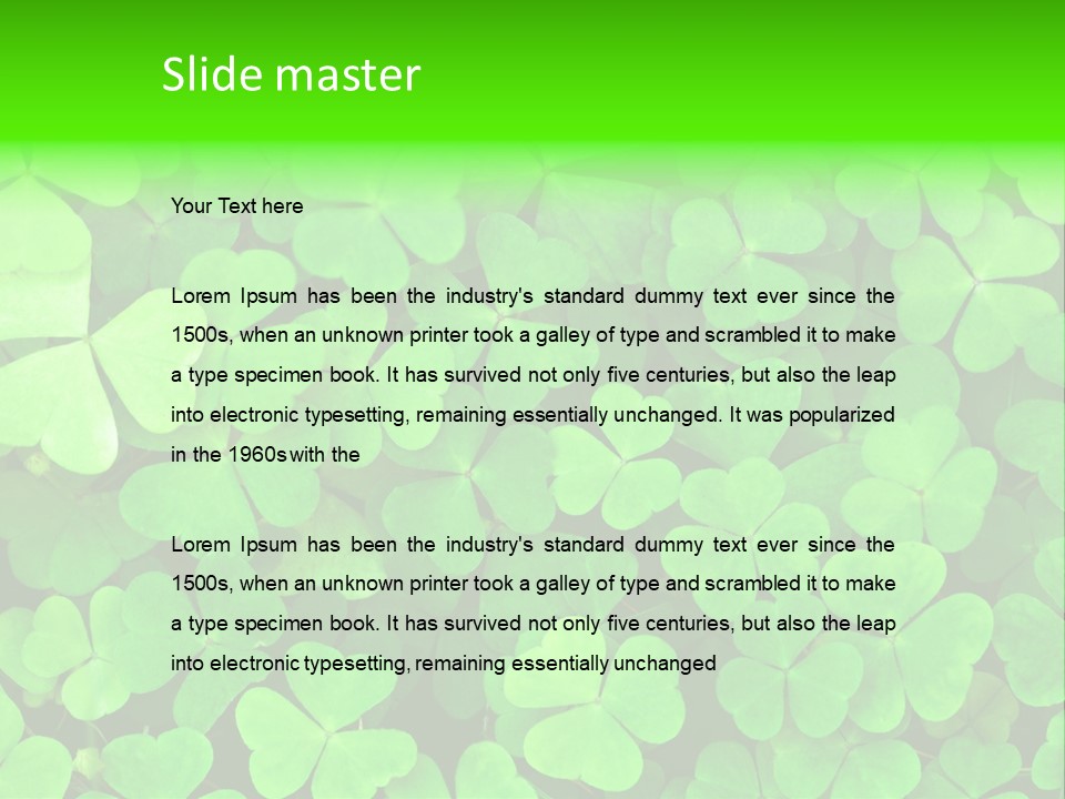 Ecology Irish Day PowerPoint Template