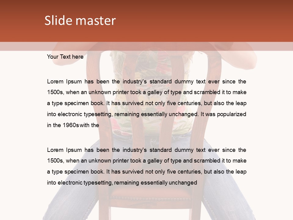 Elegance Chair Woman PowerPoint Template