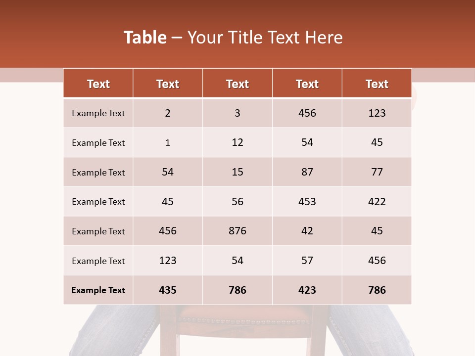 Elegance Chair Woman PowerPoint Template