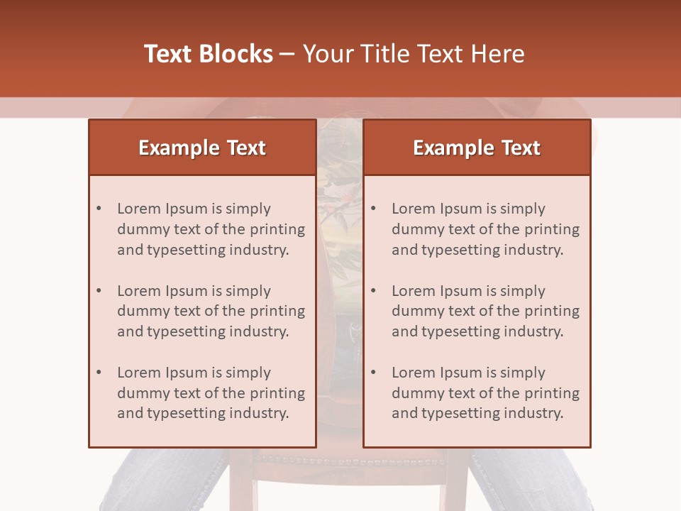 Elegance Chair Woman PowerPoint Template