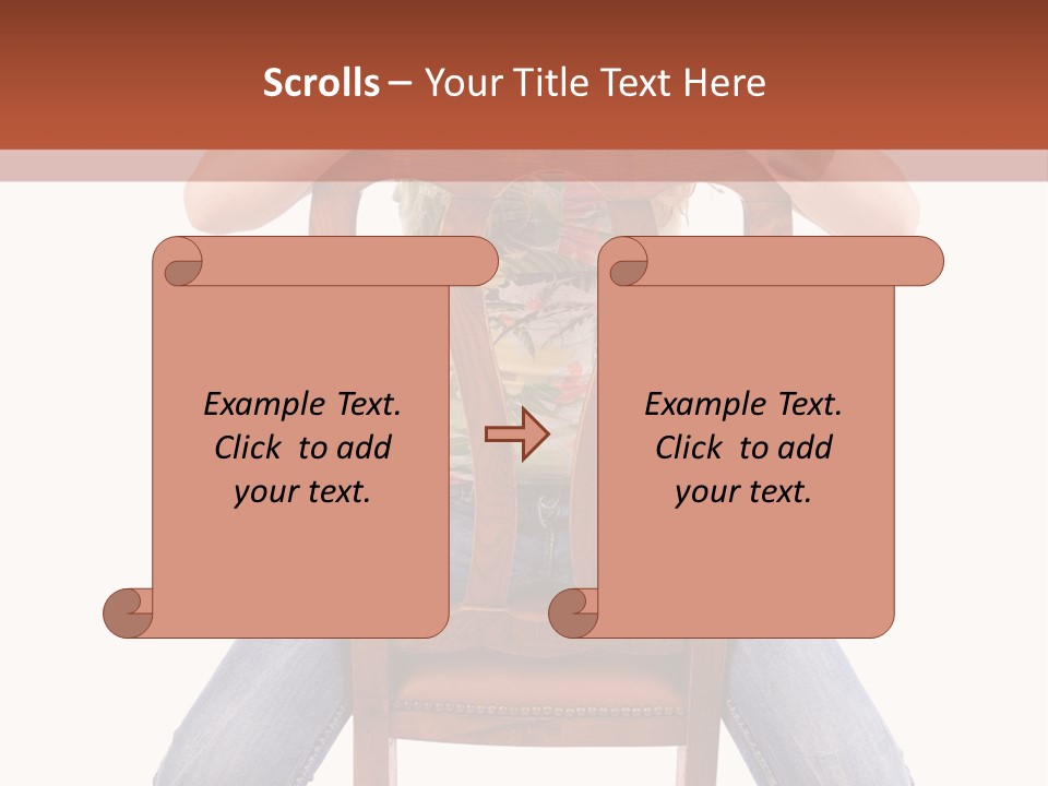 Elegance Chair Woman PowerPoint Template