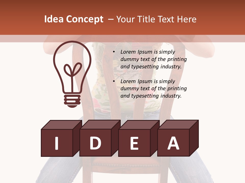 Elegance Chair Woman PowerPoint Template