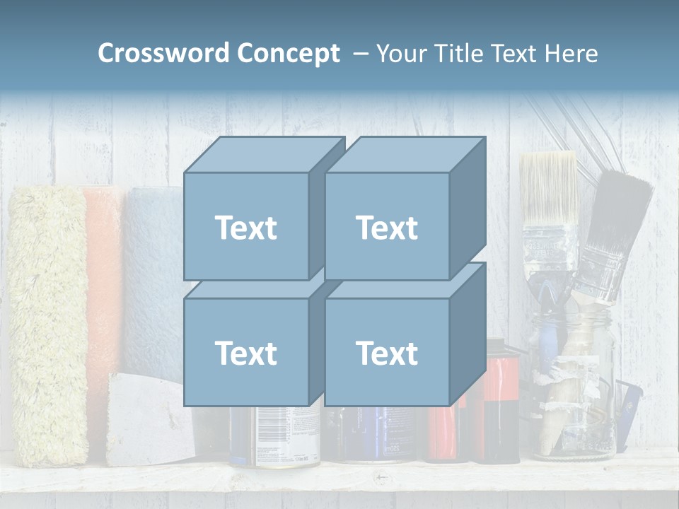 Items Bristle Indoors PowerPoint Template