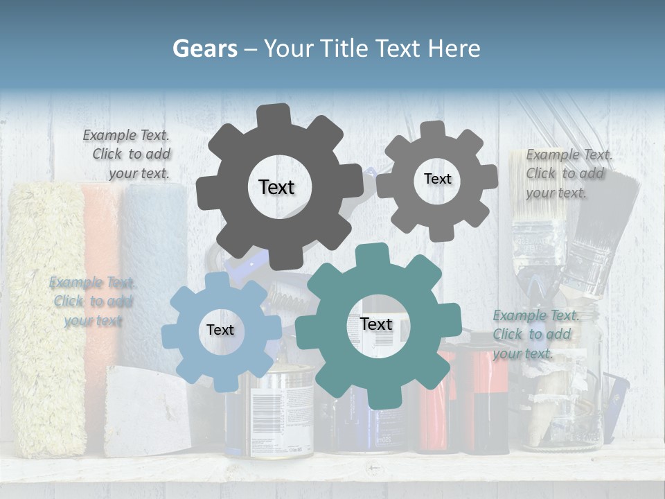 Items Bristle Indoors PowerPoint Template