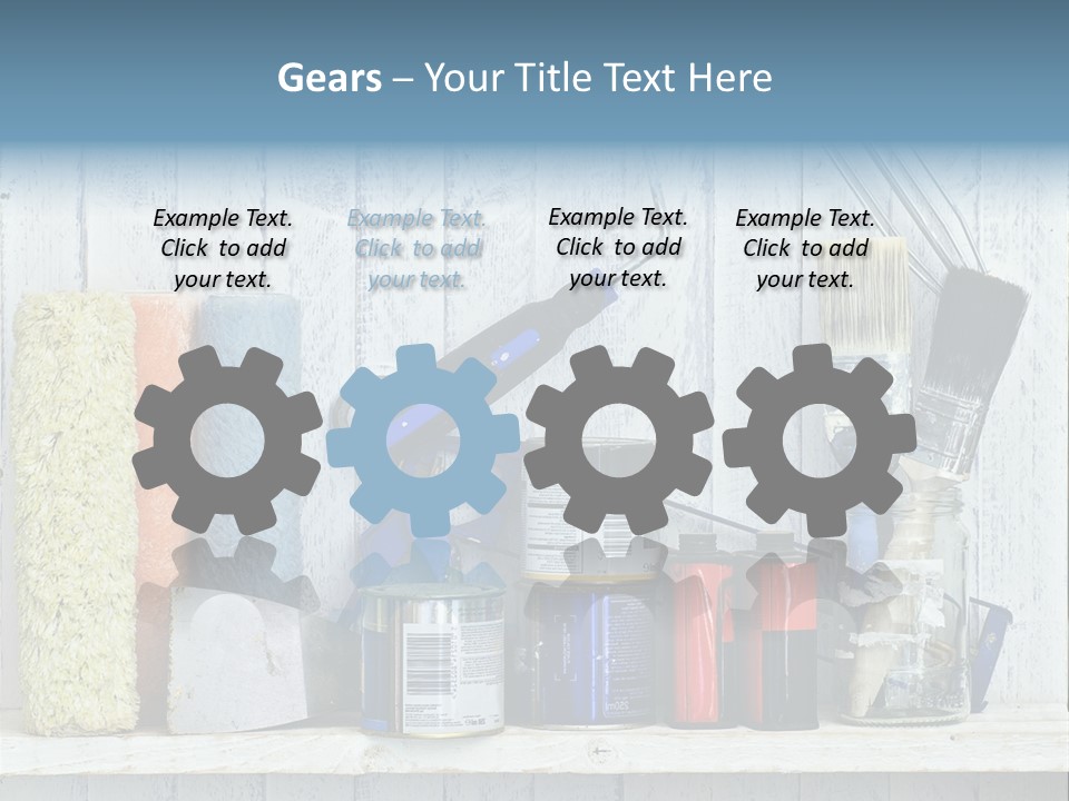 Items Bristle Indoors PowerPoint Template