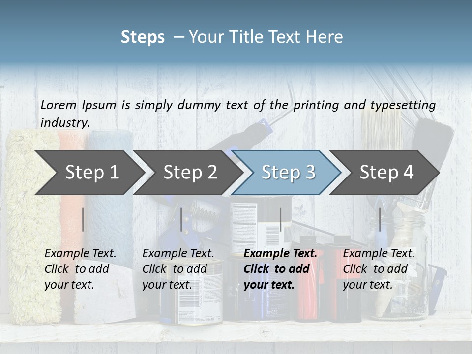 Items Bristle Indoors PowerPoint Template