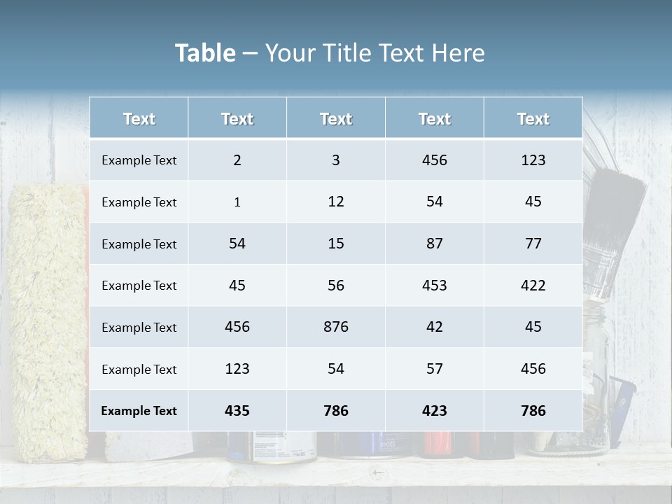 Items Bristle Indoors PowerPoint Template