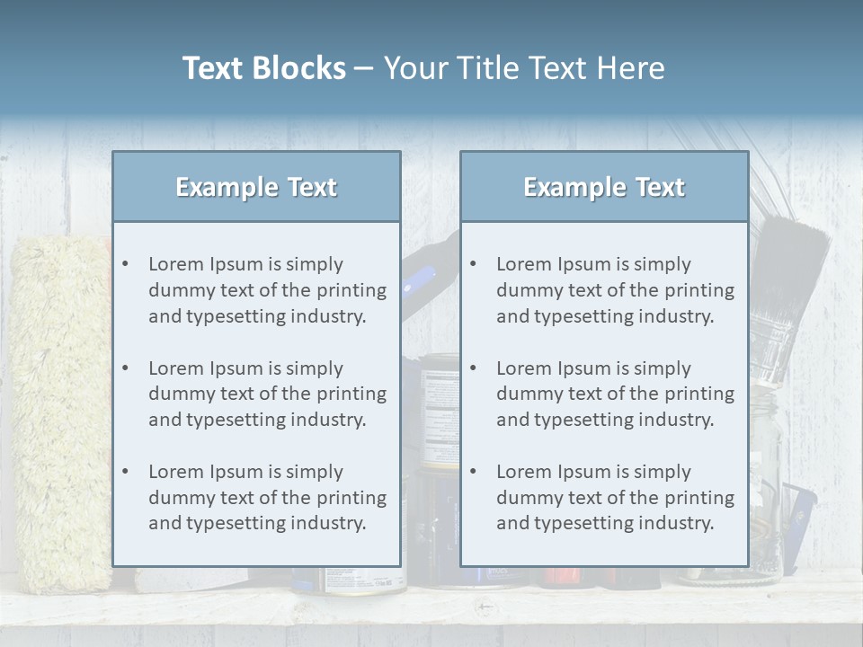 Items Bristle Indoors PowerPoint Template