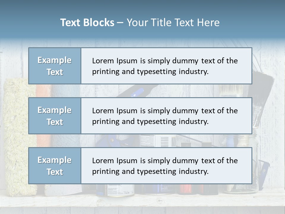 Items Bristle Indoors PowerPoint Template