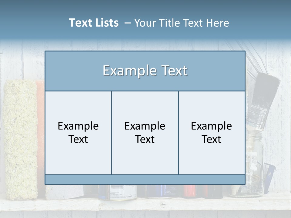 Items Bristle Indoors PowerPoint Template