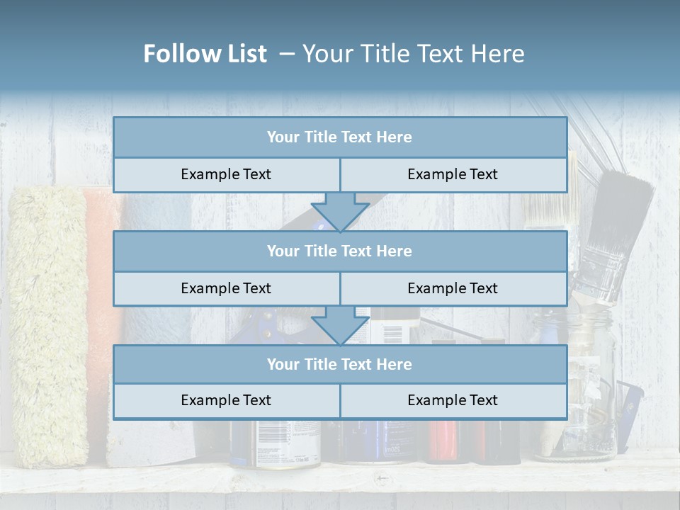Items Bristle Indoors PowerPoint Template