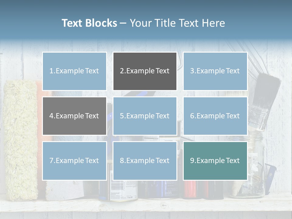 Items Bristle Indoors PowerPoint Template