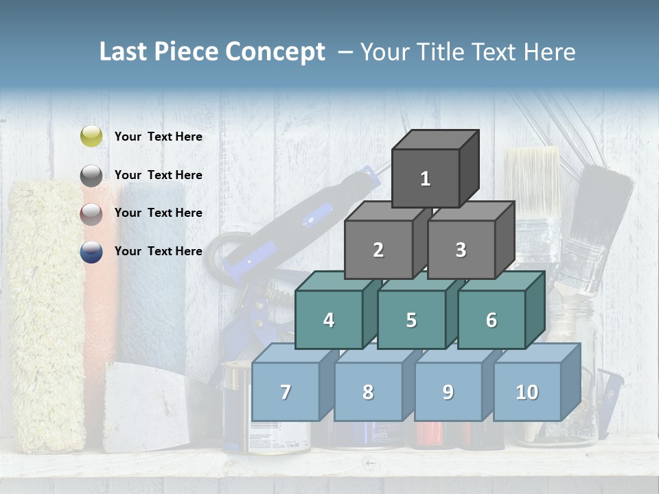 Items Bristle Indoors PowerPoint Template