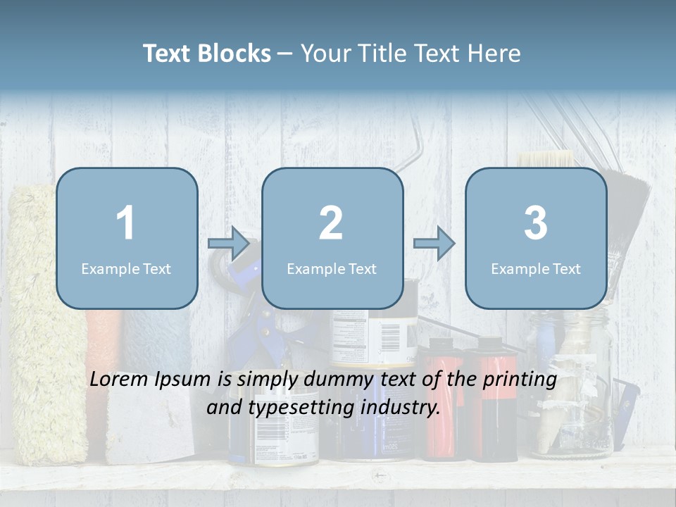 Items Bristle Indoors PowerPoint Template