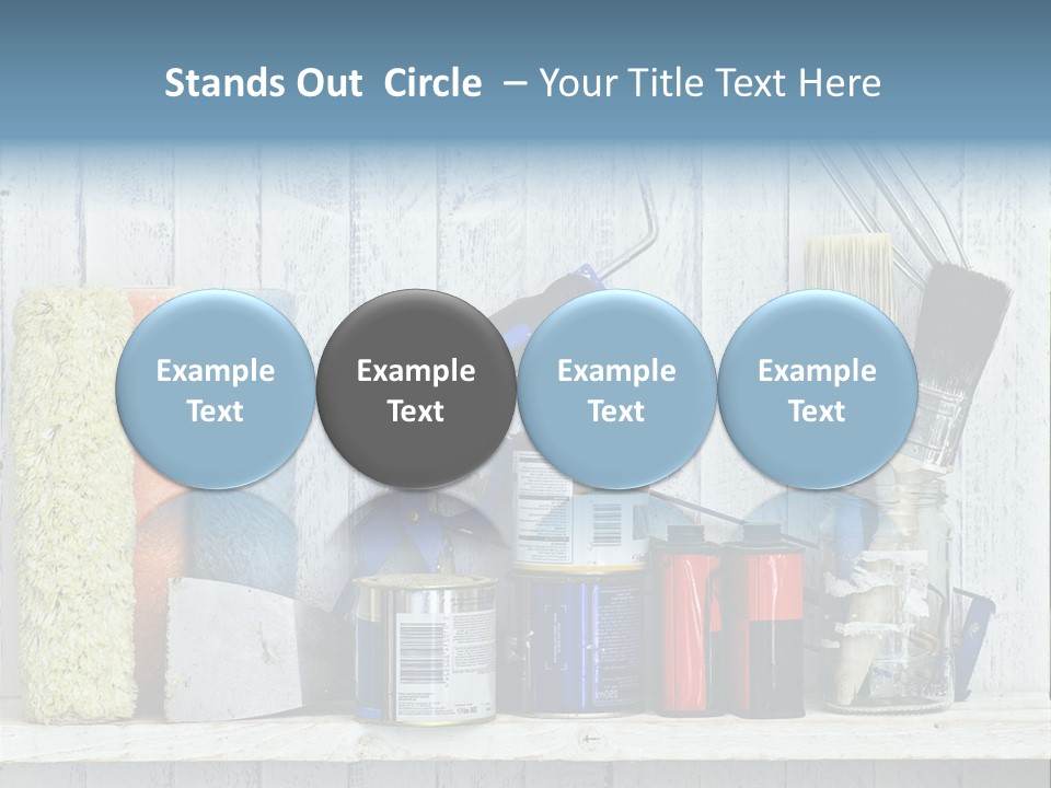 Items Bristle Indoors PowerPoint Template