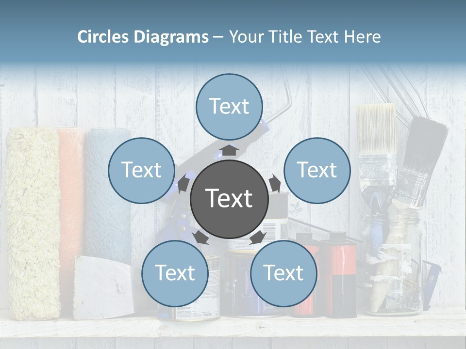 Items Bristle Indoors PowerPoint Template