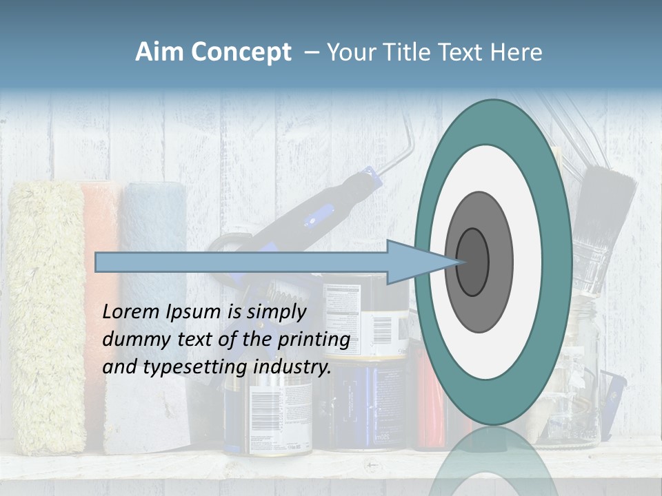 Items Bristle Indoors PowerPoint Template