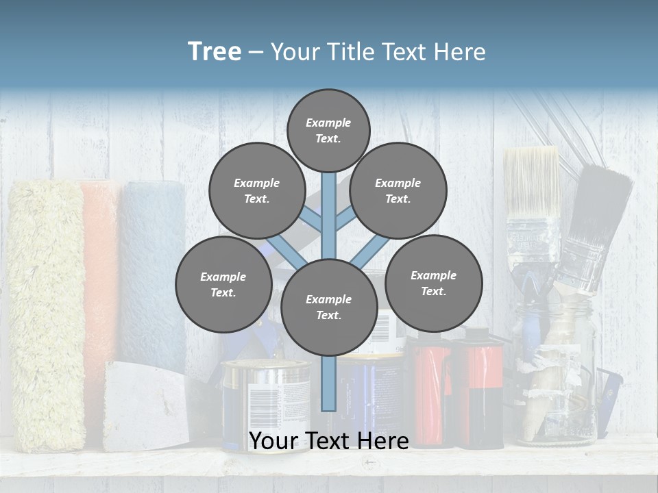 Items Bristle Indoors PowerPoint Template