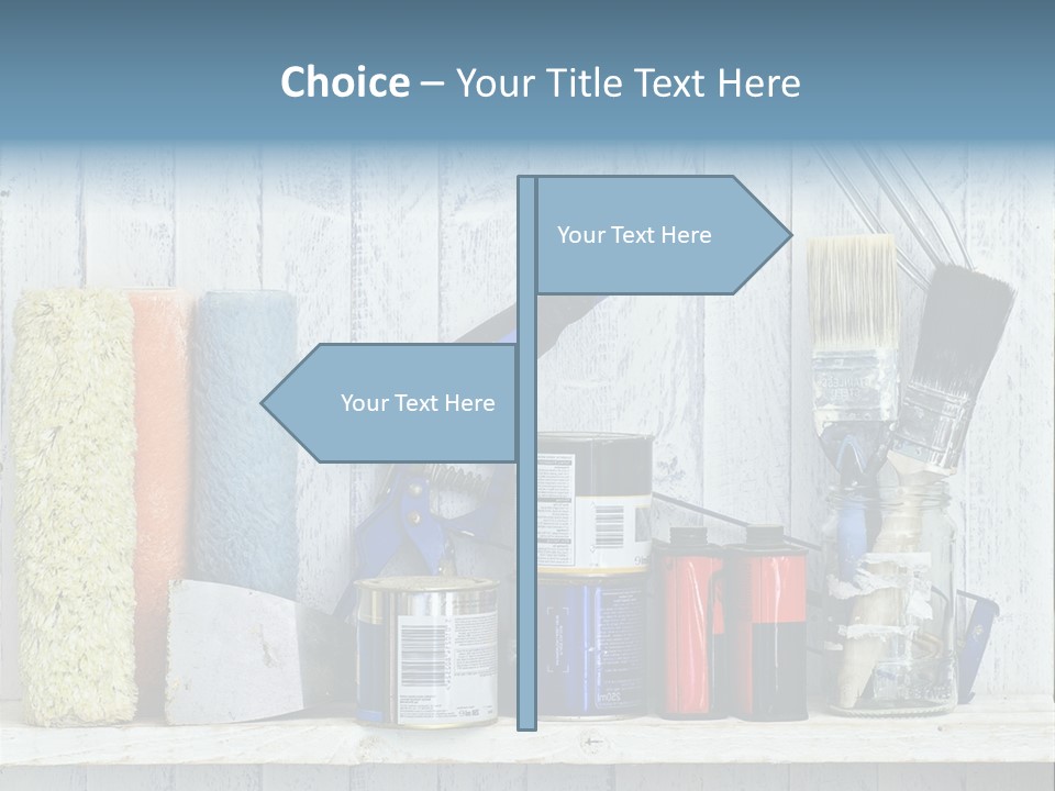 Items Bristle Indoors PowerPoint Template