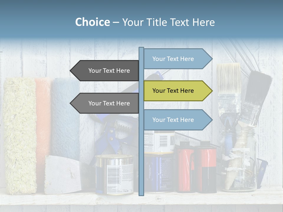 Items Bristle Indoors PowerPoint Template