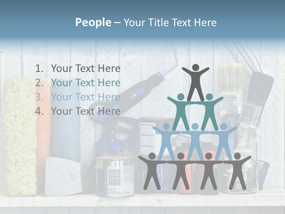 Items Bristle Indoors PowerPoint Template