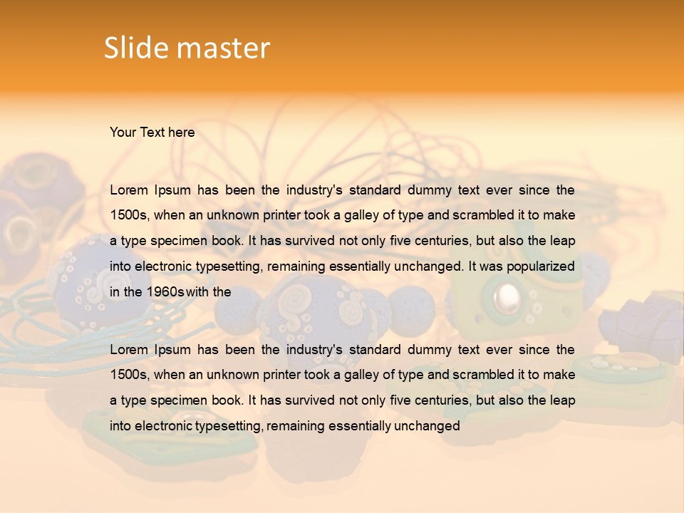 Handmade Art Accessories PowerPoint Template