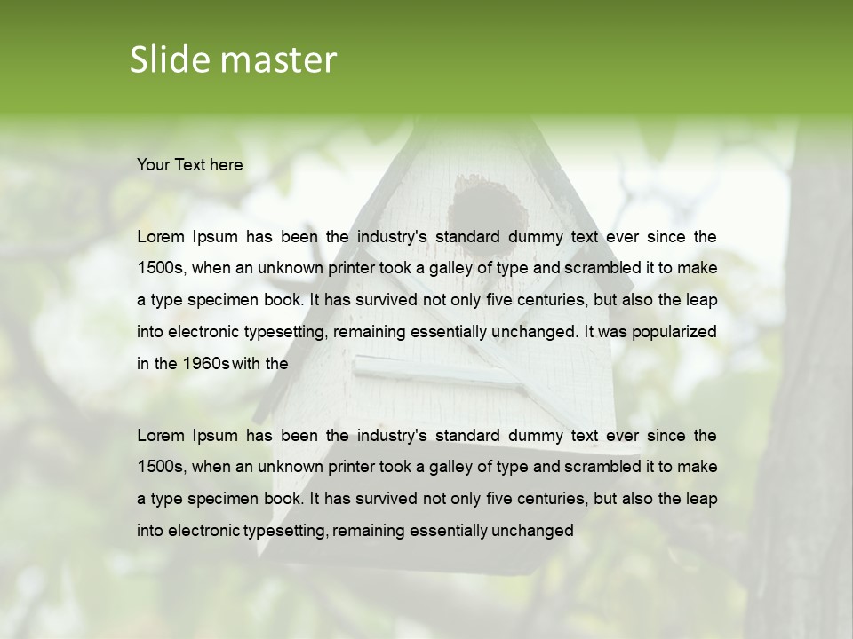 Tree Cute White PowerPoint Template