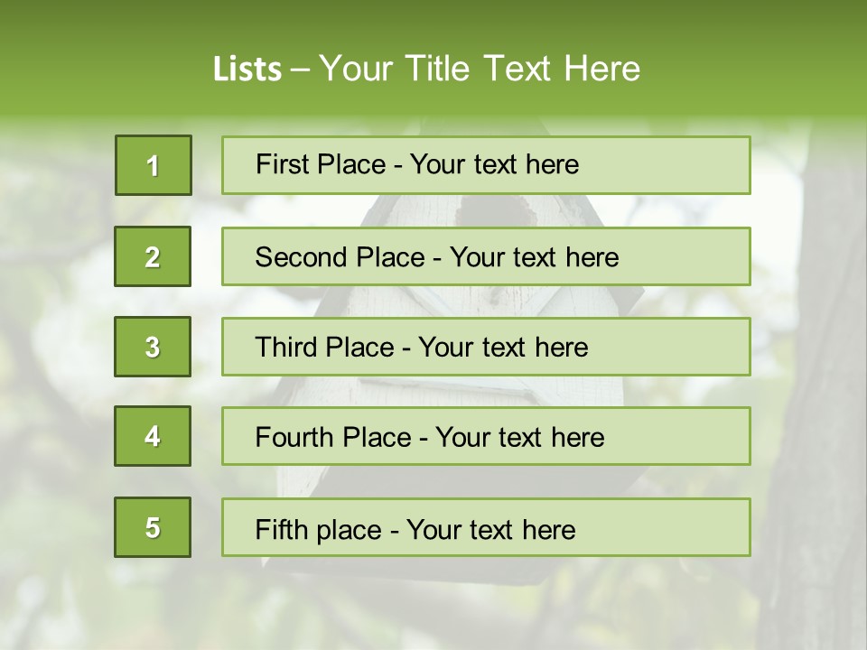 Tree Cute White PowerPoint Template