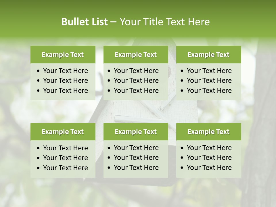 Tree Cute White PowerPoint Template