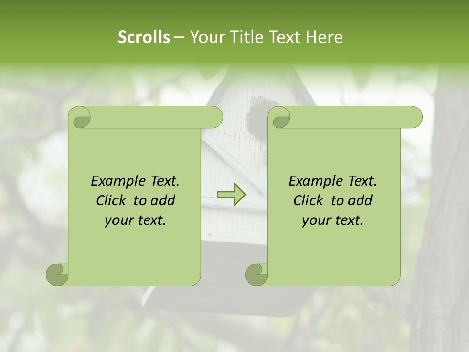 Tree Cute White PowerPoint Template