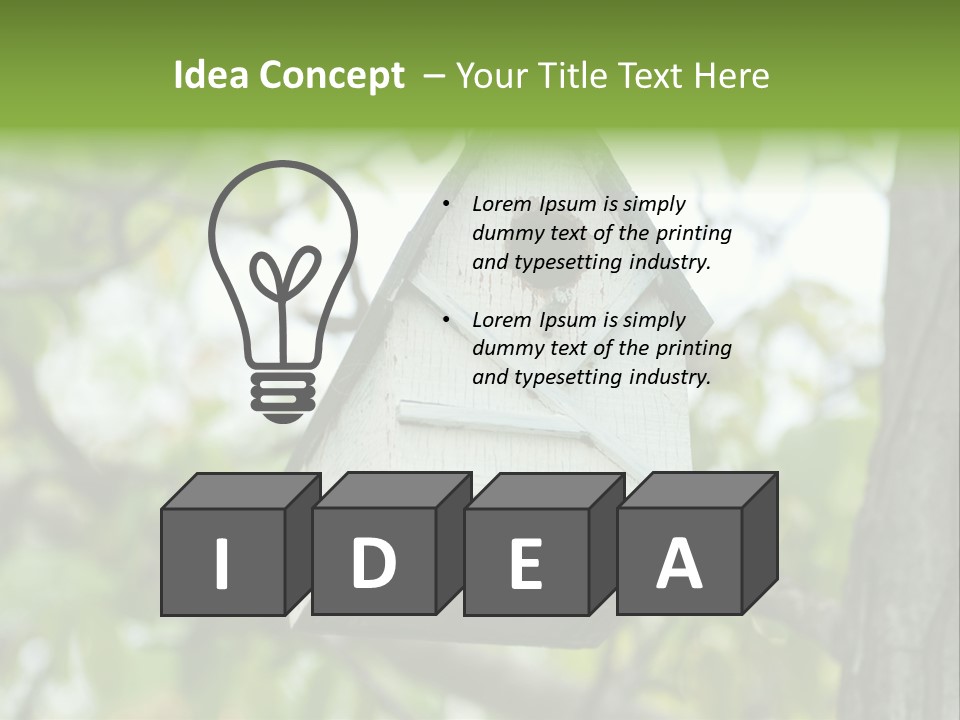 Tree Cute White PowerPoint Template