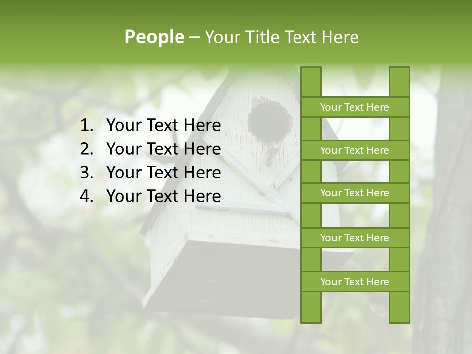 Tree Cute White PowerPoint Template