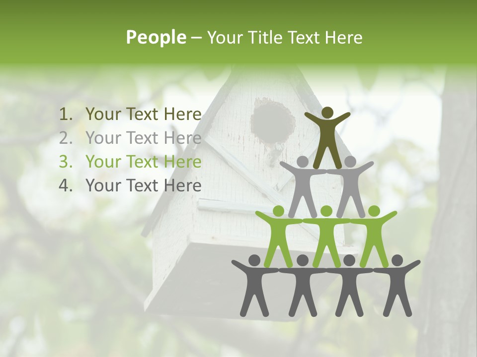 Tree Cute White PowerPoint Template