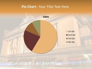 Departure Scene Grand Central Station PowerPoint Template