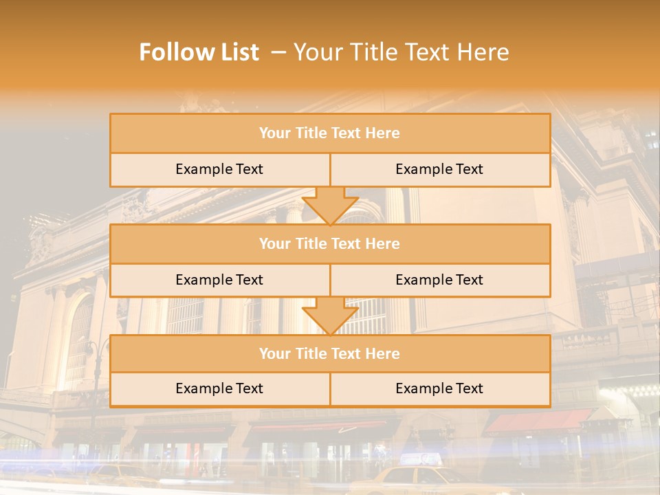 Departure Scene Grand Central Station PowerPoint Template