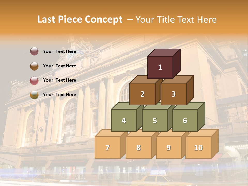 Departure Scene Grand Central Station PowerPoint Template