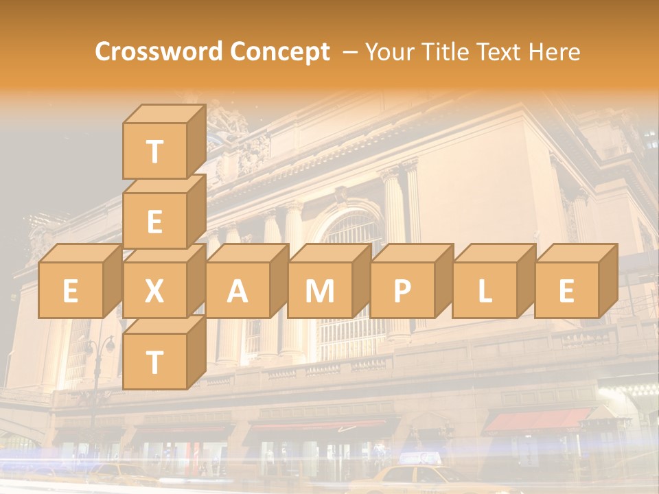 Departure Scene Grand Central Station PowerPoint Template