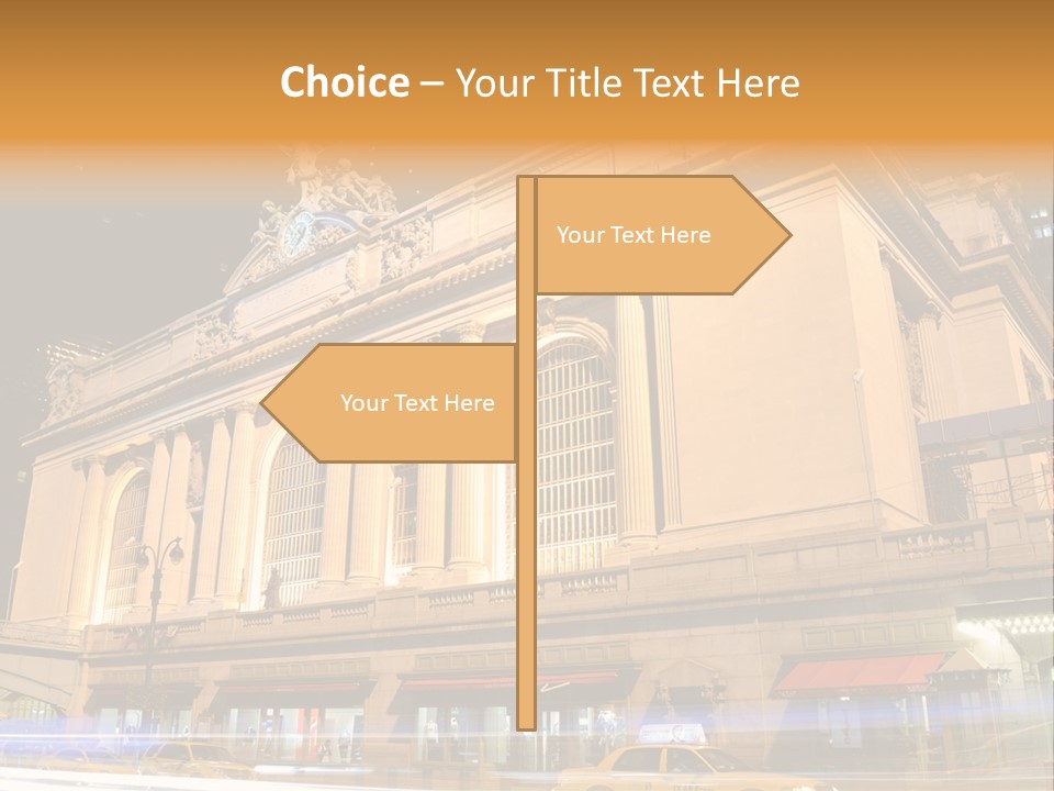 Departure Scene Grand Central Station PowerPoint Template