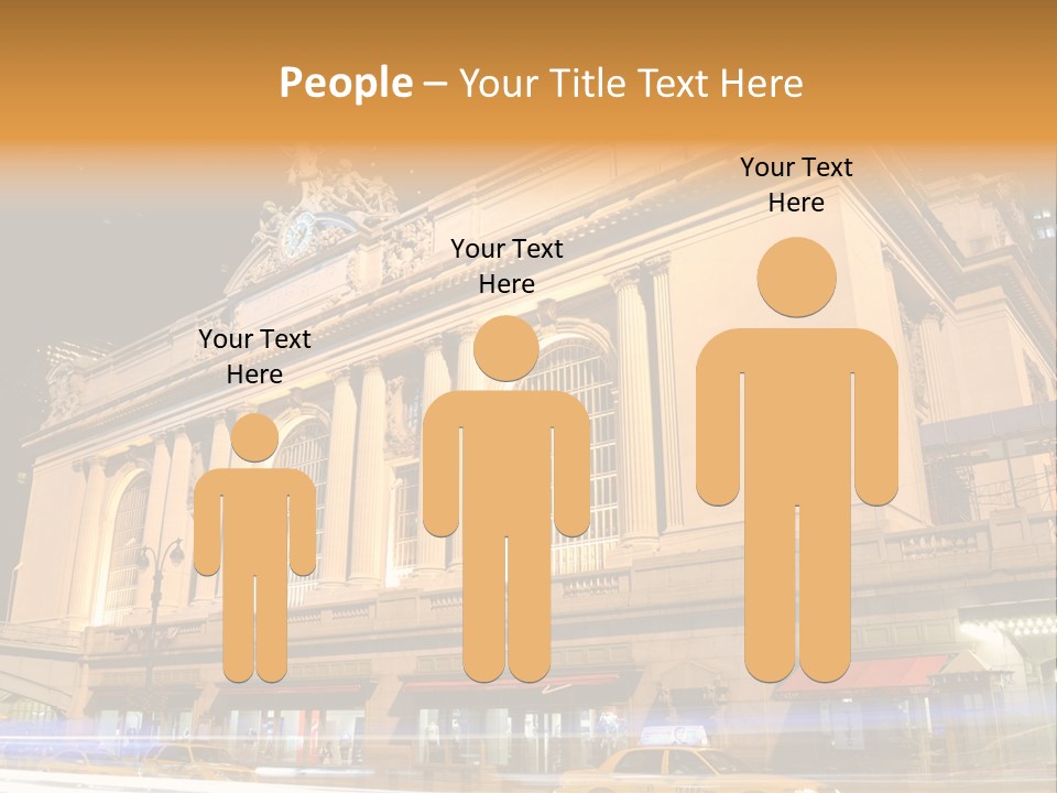 Departure Scene Grand Central Station PowerPoint Template