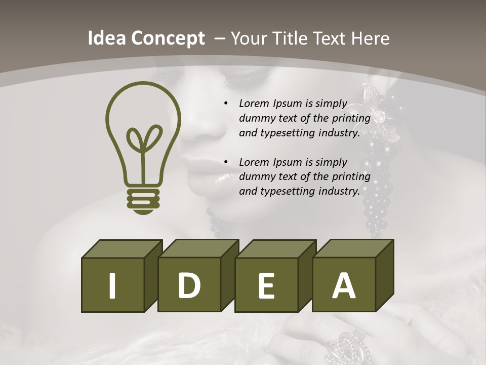 Jewelry Eyes Ring PowerPoint Template