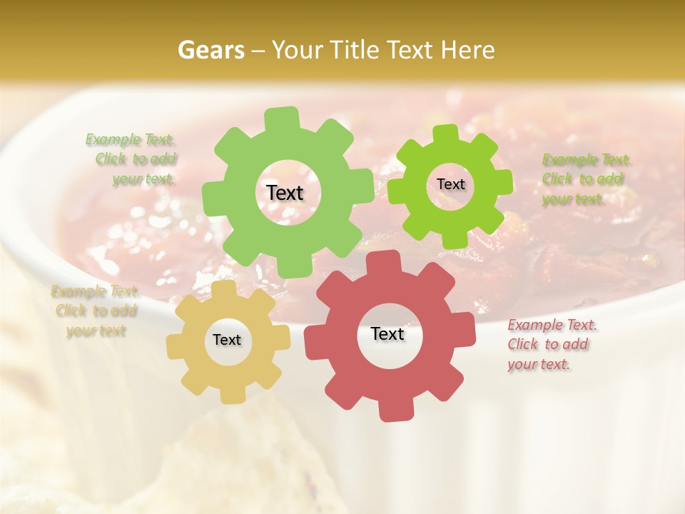 Munchies Vegetarian Plate PowerPoint Template