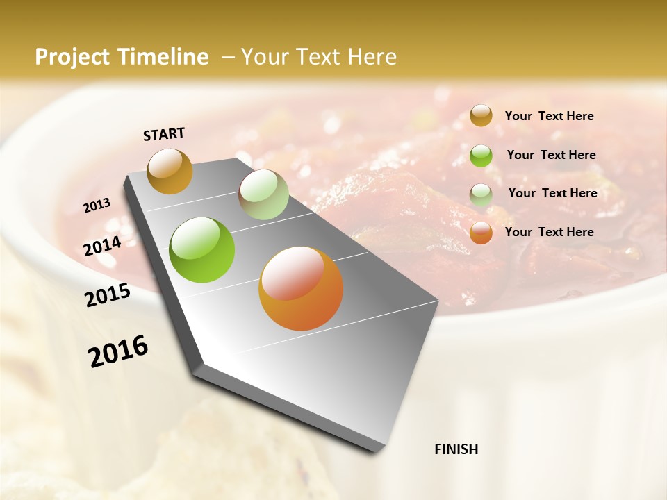 Munchies Vegetarian Plate PowerPoint Template