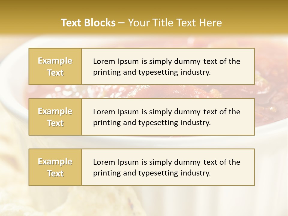 Munchies Vegetarian Plate PowerPoint Template