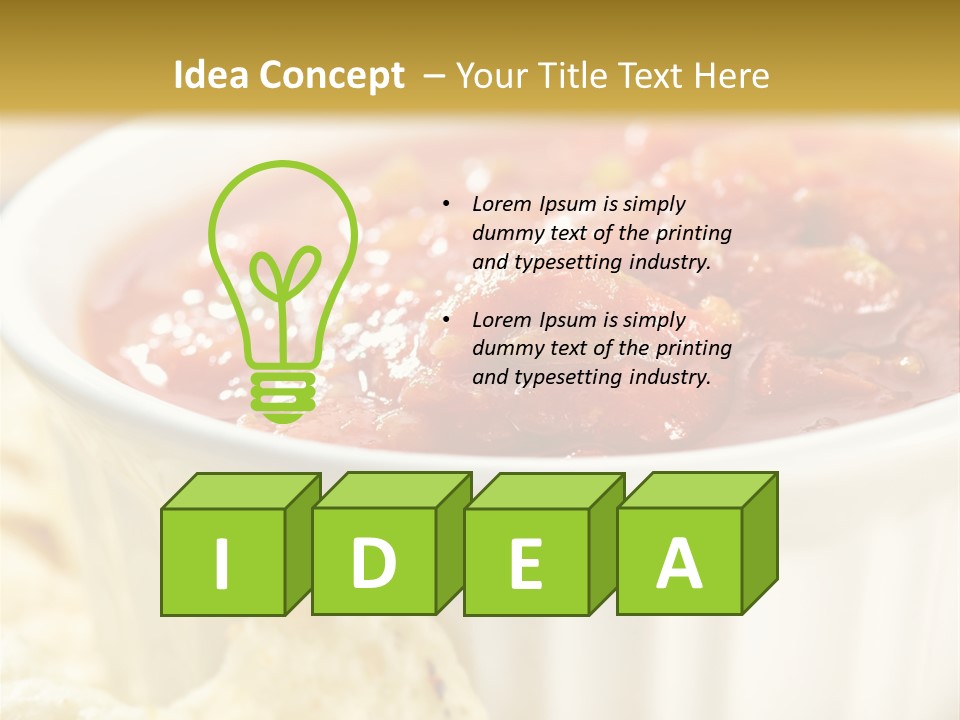 Munchies Vegetarian Plate PowerPoint Template