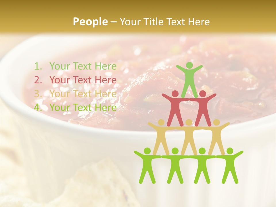 Munchies Vegetarian Plate PowerPoint Template