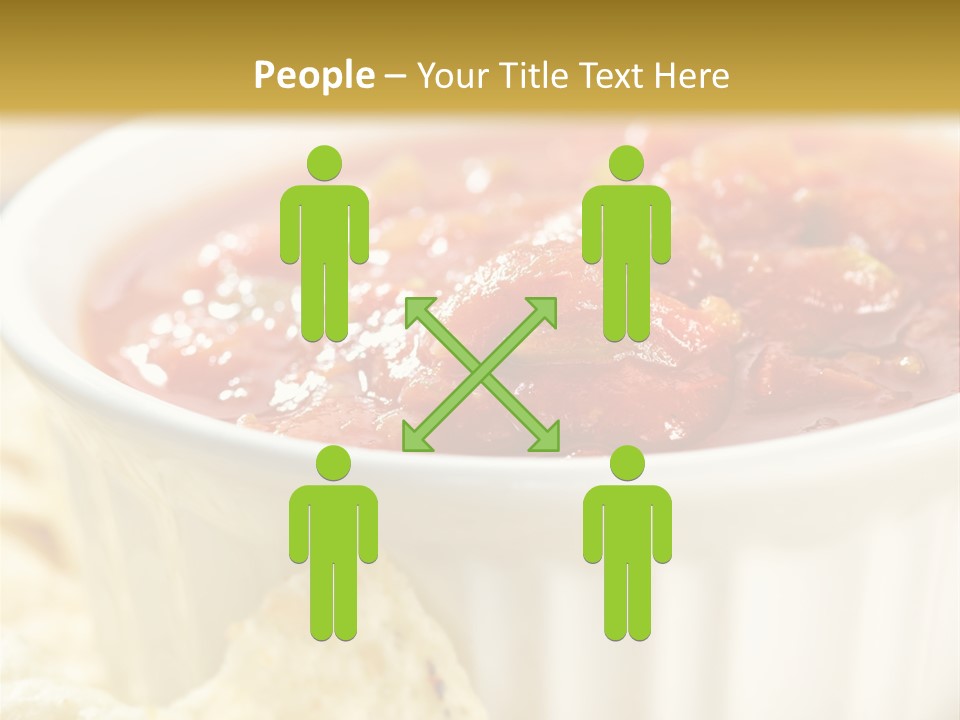 Munchies Vegetarian Plate PowerPoint Template