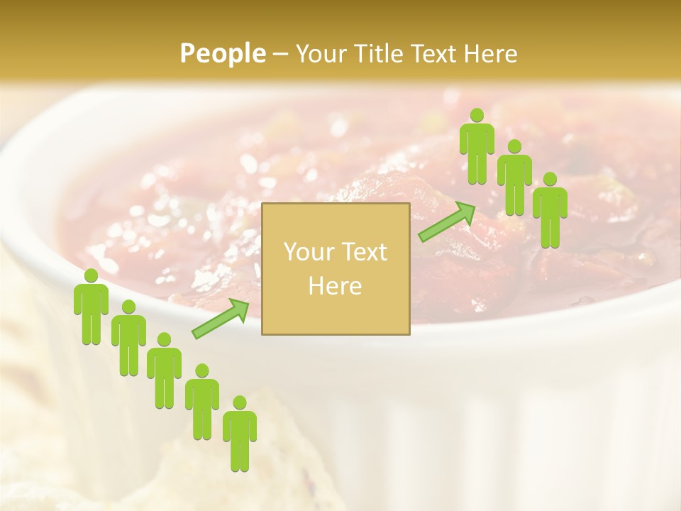 Munchies Vegetarian Plate PowerPoint Template