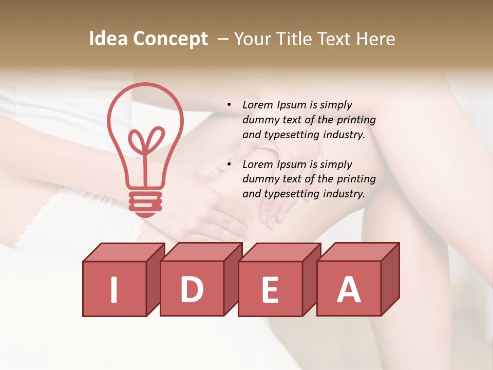 Pout White Female PowerPoint Template