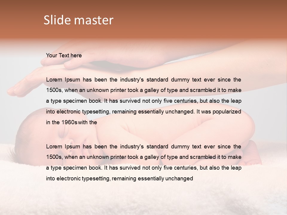 Female Closeup Baby PowerPoint Template